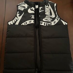 Nike Kids Black and White Graphic Vest